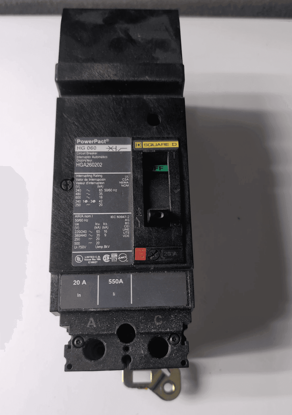 Square D HGA260202 Circuit Breaker — image 1 of 6