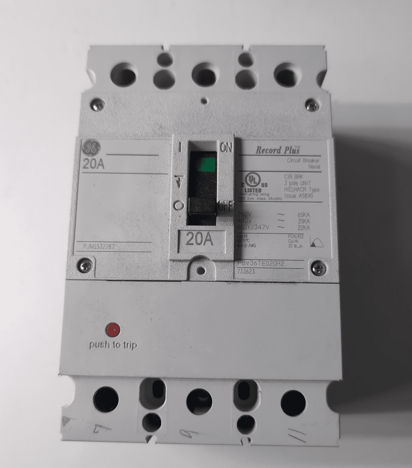 GE FBV36TE020R2 Circuit Breaker — image 1 of 6