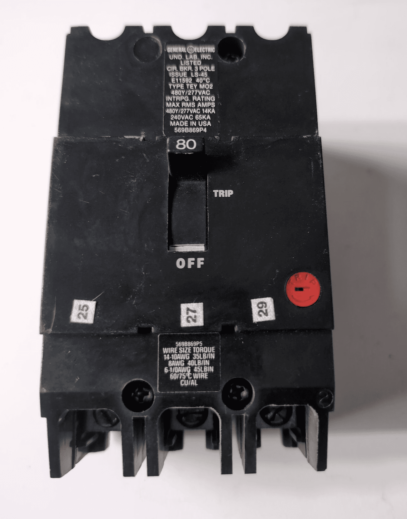 GE TEY380 Circuit Breaker — image 1 of 6