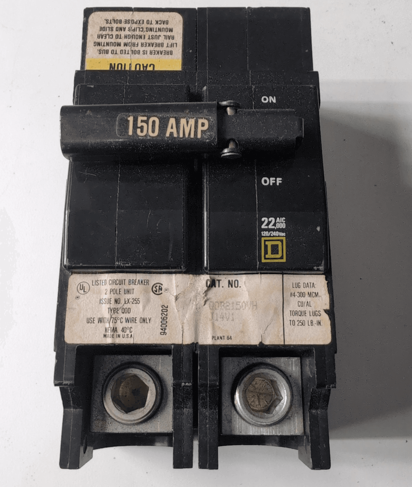 Square D QOB2150VH Circuit Breaker — image 1 of 6