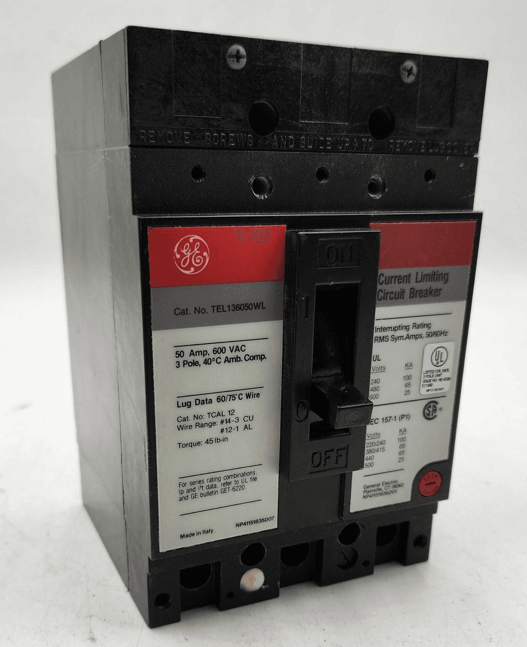 GE TEL136050WL Circuit Breaker — image 1 of 6