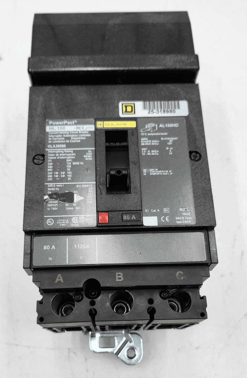 Square D HLA36080 Circuit Breaker — image 1 of 6