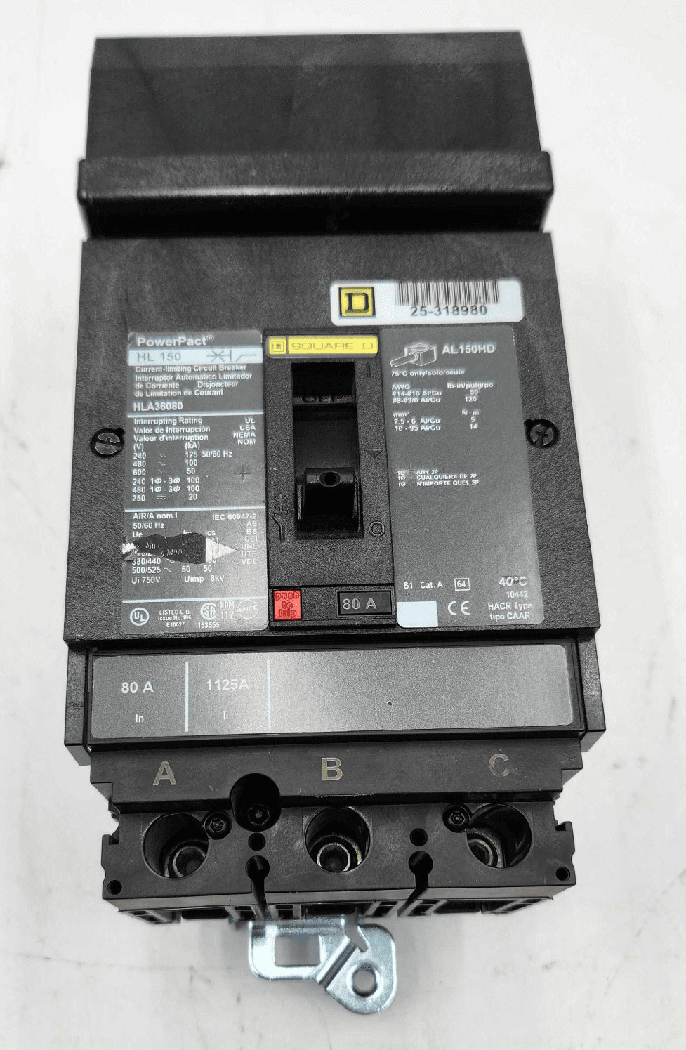 Square D HLA36080 Circuit Breaker — image 1 of 6
