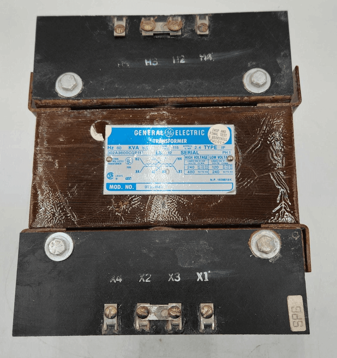 General Electric 9T22B4311 Control Transformer — image 1 of 4