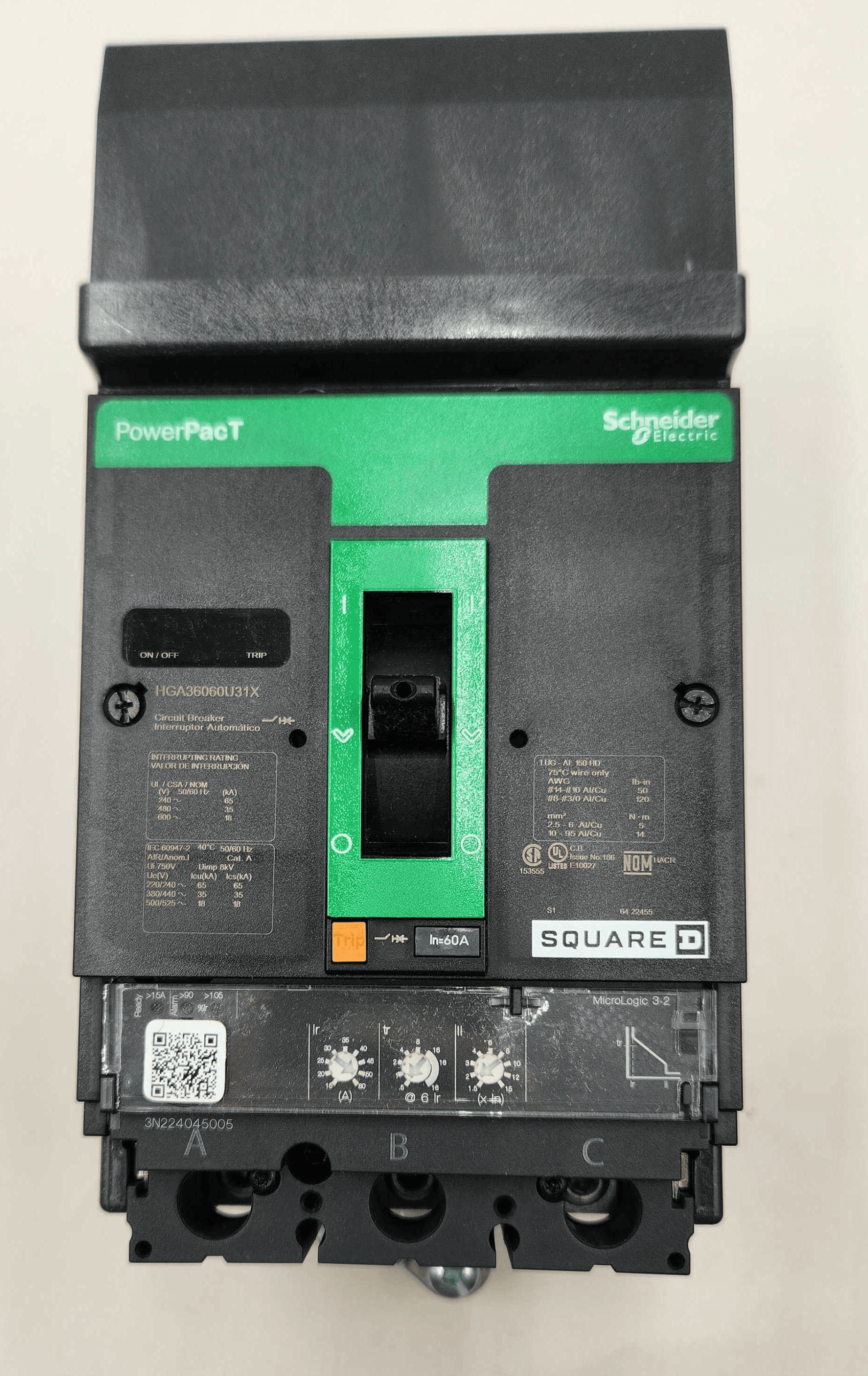 Square D HGA36060U31X Circuit Breaker — image 1 of 7