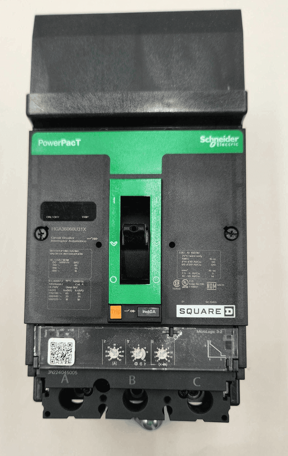 Square D HGA36060U31X Circuit Breaker — image 1 of 7