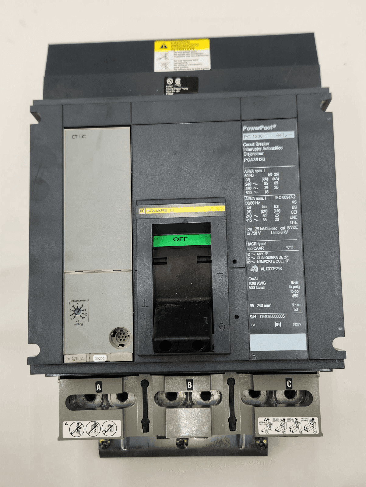 Square D PGA36120 Circuit Breaker — image 1 of 8