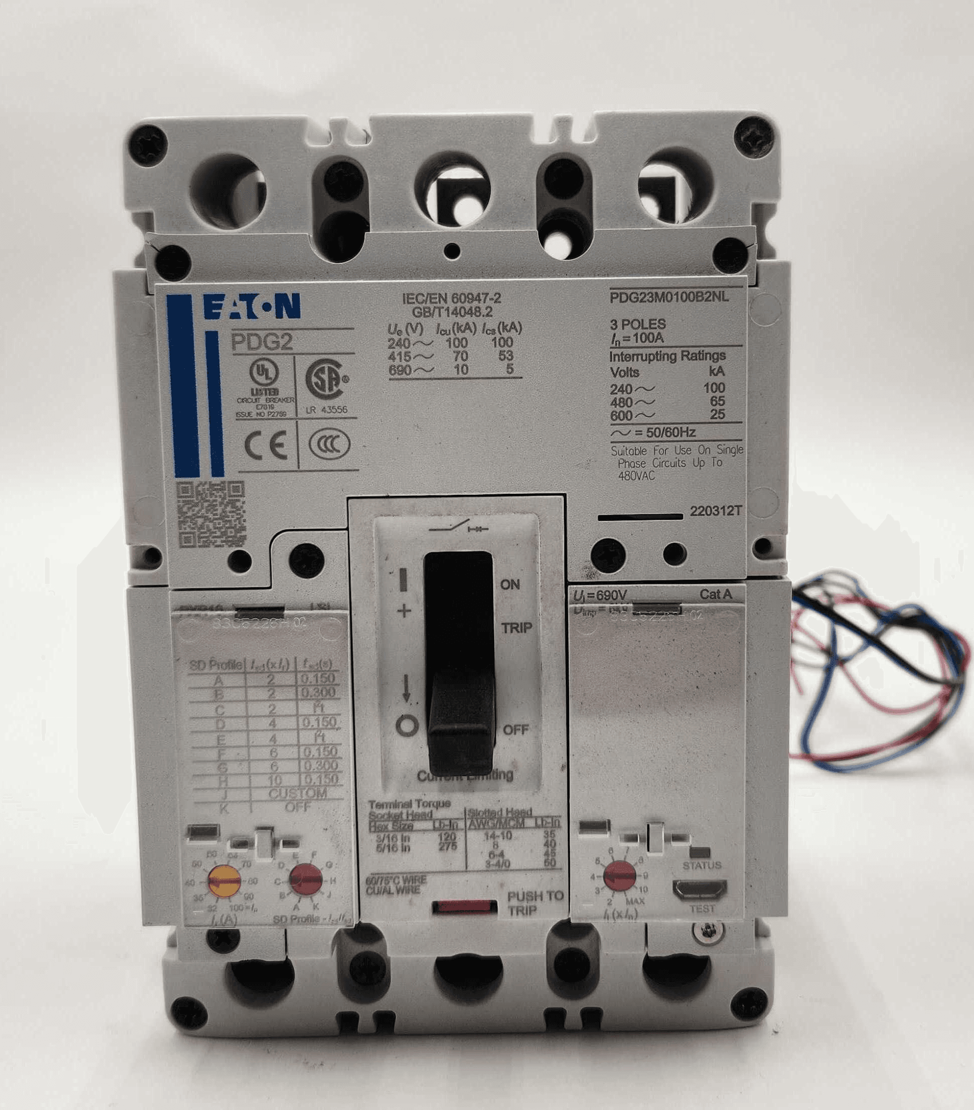 Eaton PDG23M0100B2NL Circuit Breaker — image 1 of 8