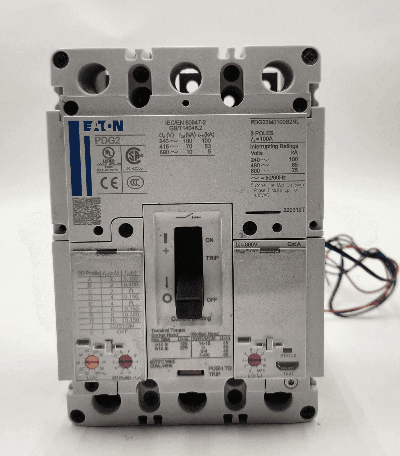 Eaton PDG23M0100B2NL Circuit Breaker — image 1 of 8