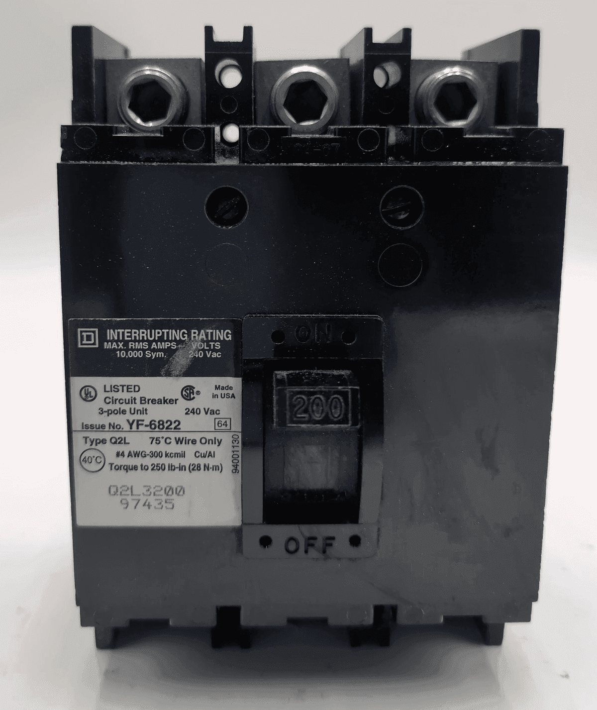 Square D Q2L3200 Circuit Breaker — image 1 of 7