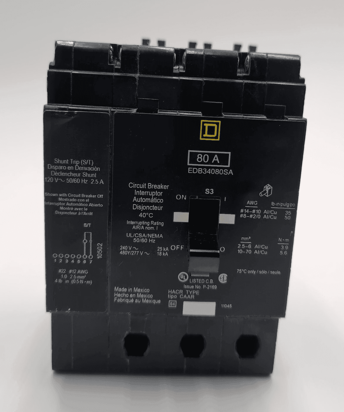 Square D EDB34080SA Circuit Breaker — image 1 of 7