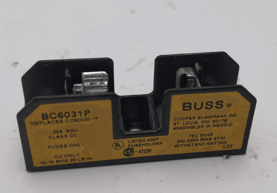 Bussmann BC6031P Fuse Holder 3" x 1" x 1"