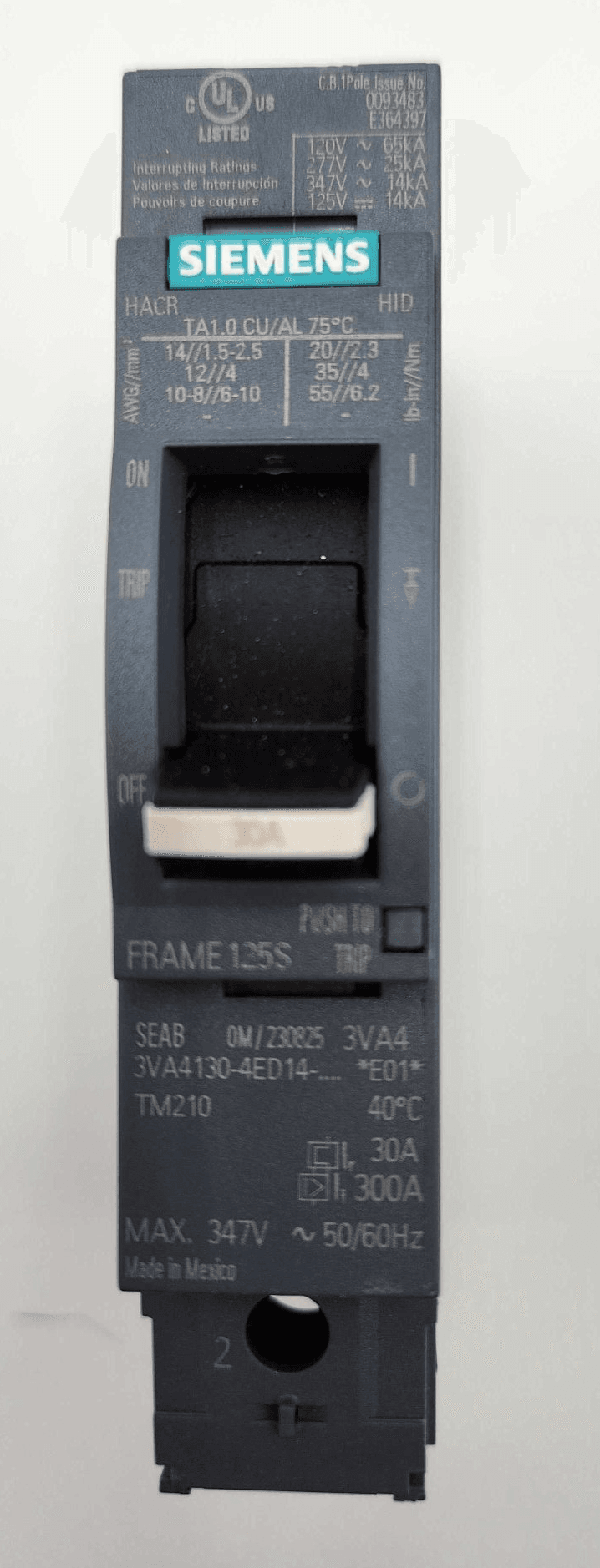 Siemens 3VA4130-4ED14-0AA0 Circuit Breaker — image 1 of 6