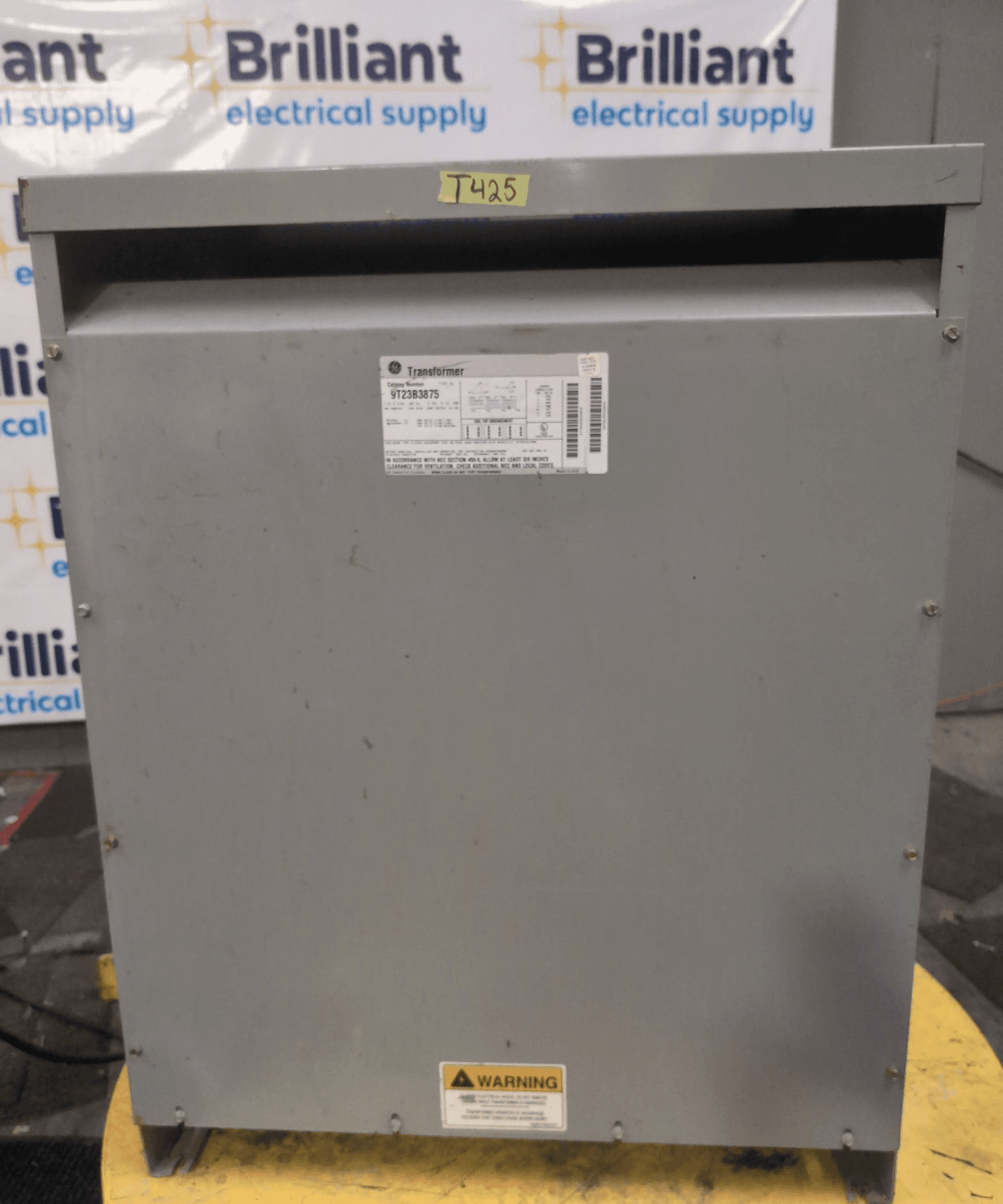 GE 9T23B3875 Dry Type Transformer 112.5 kVA 480V/208-120V NEMA 2