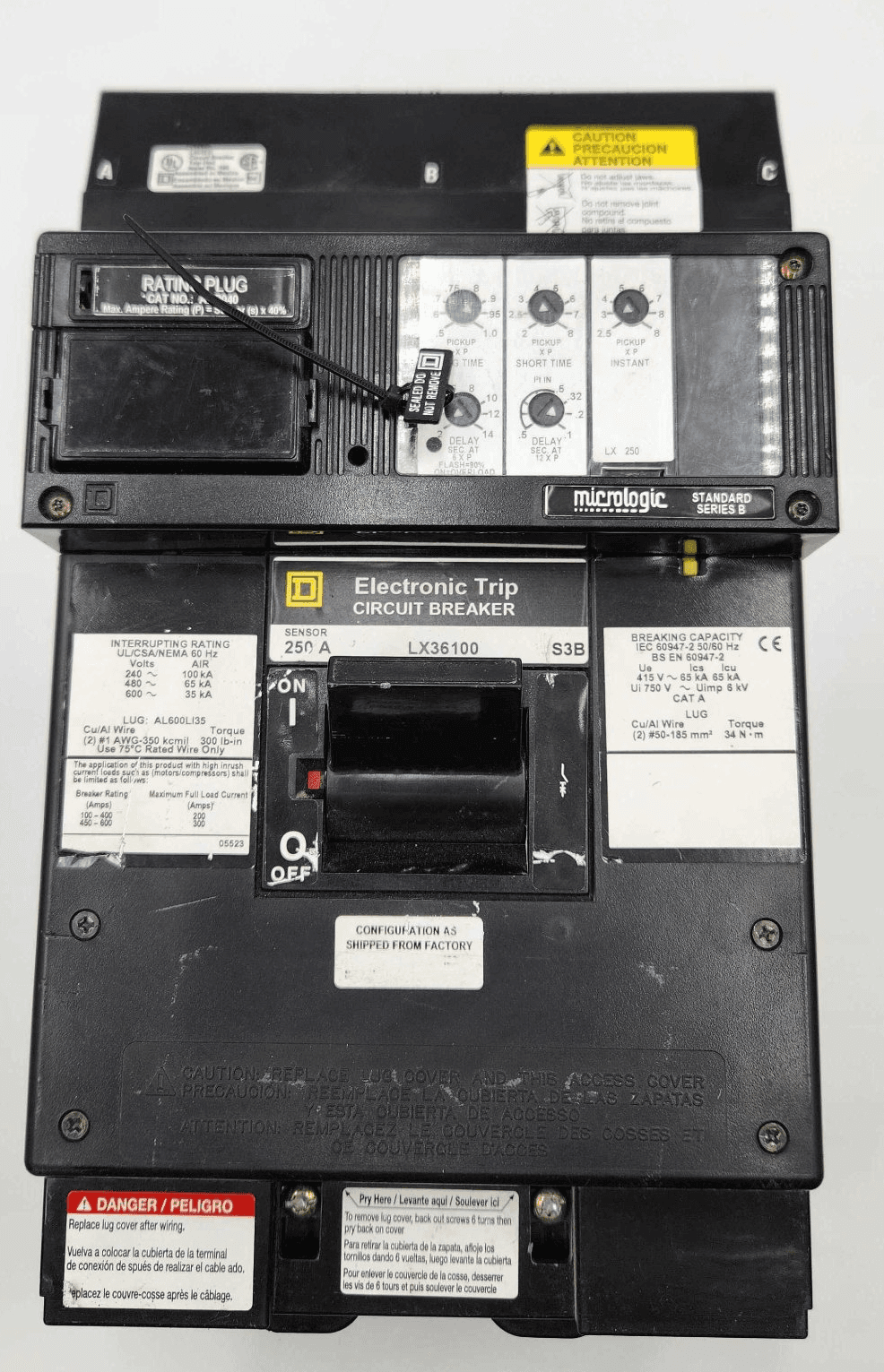Square D LX36100 Circuit Breaker 250A 600V 3P I-Line – image 1