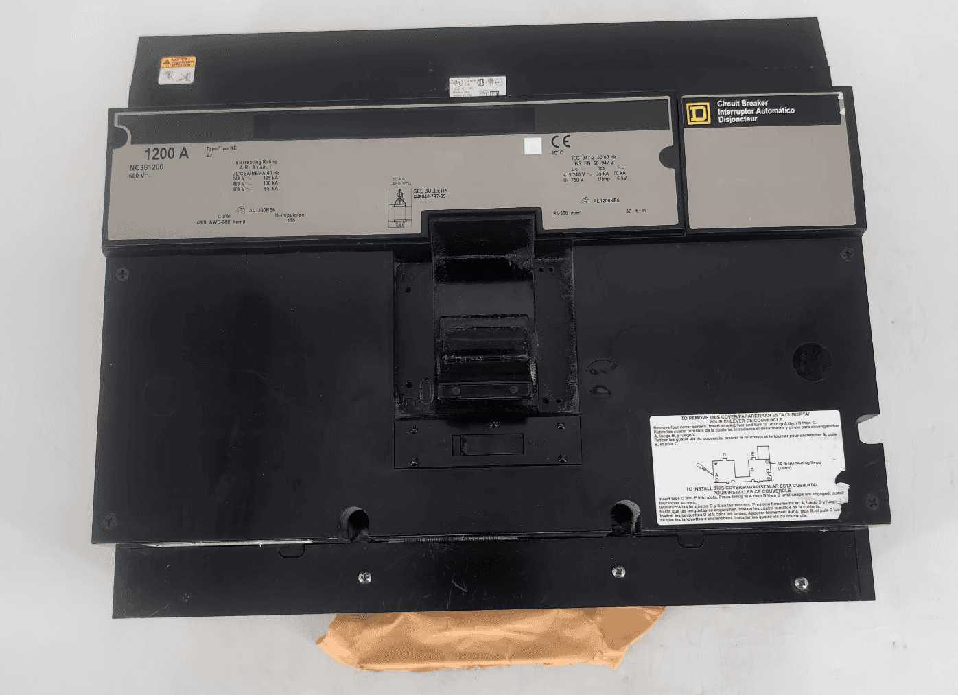 Square D NC361200 Circuit Breaker 1200A 609V 3P