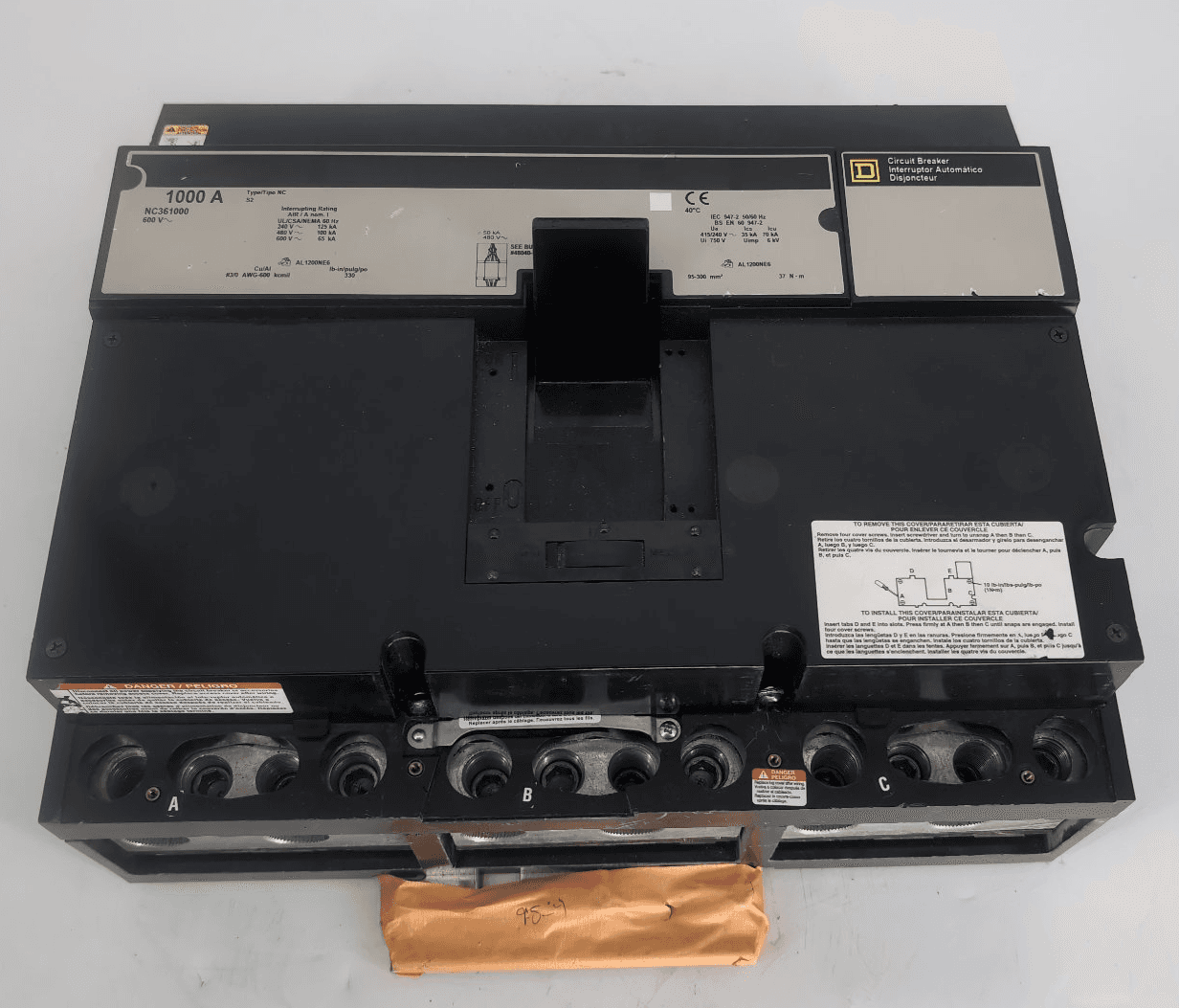 Square D NC361000 Circuit Breaker 1000A 600V 3P – image 1