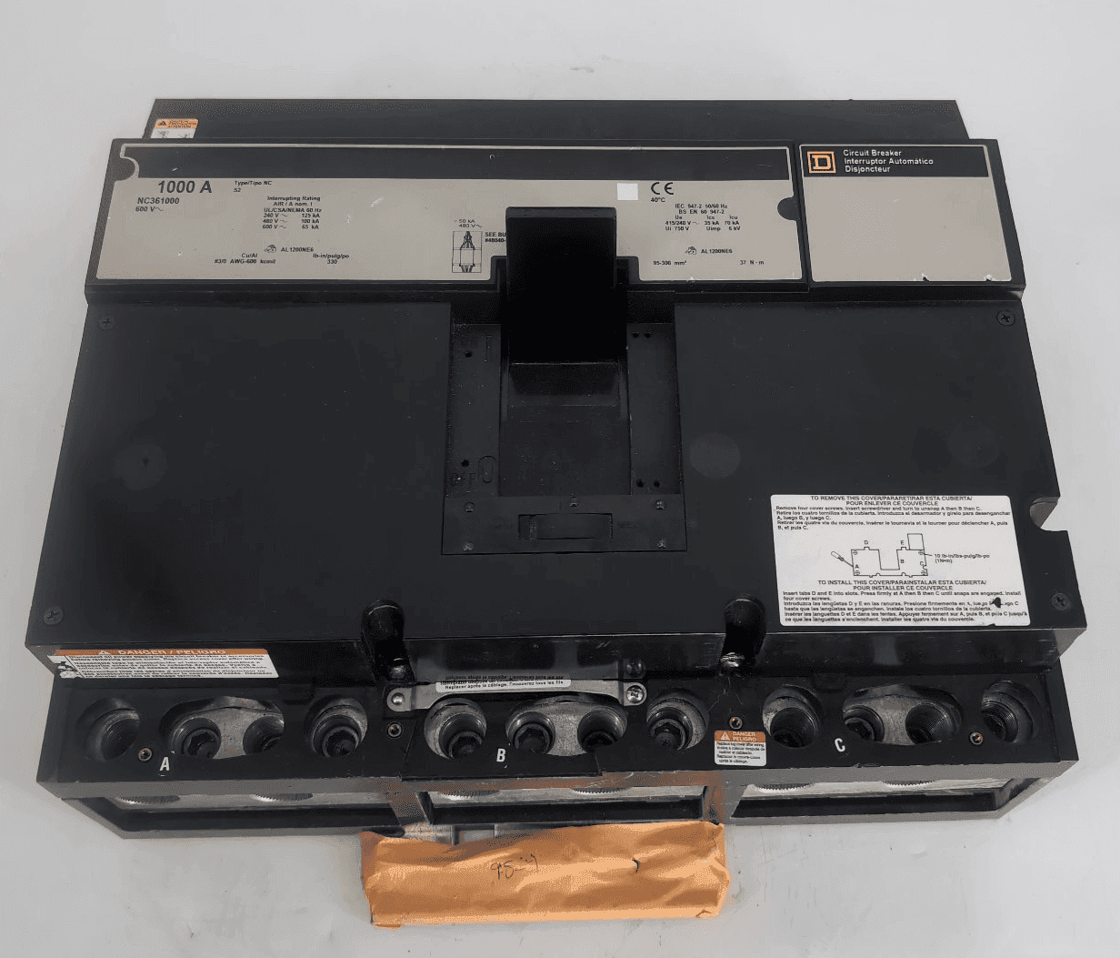 Square D NC361000 Circuit Breaker 1000A 600V 3P