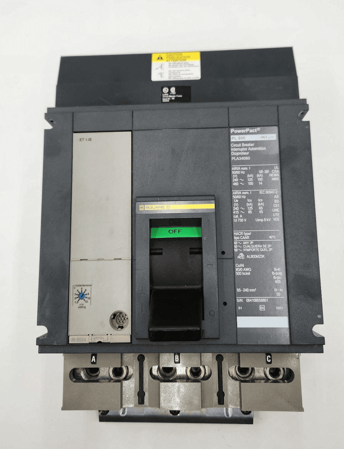 Square D PLA34080 Circuit Breaker — image 1 of 8