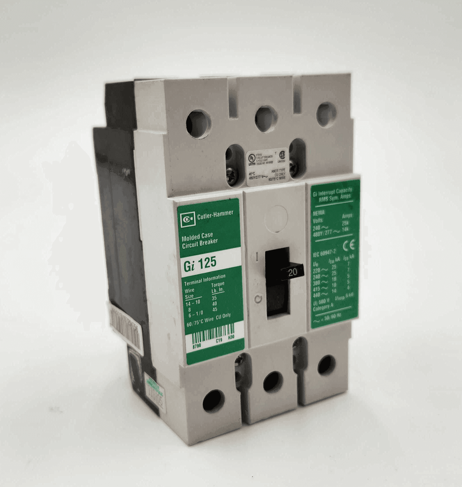 Eaton GI3020 Circuit Breaker — image 1 of 8