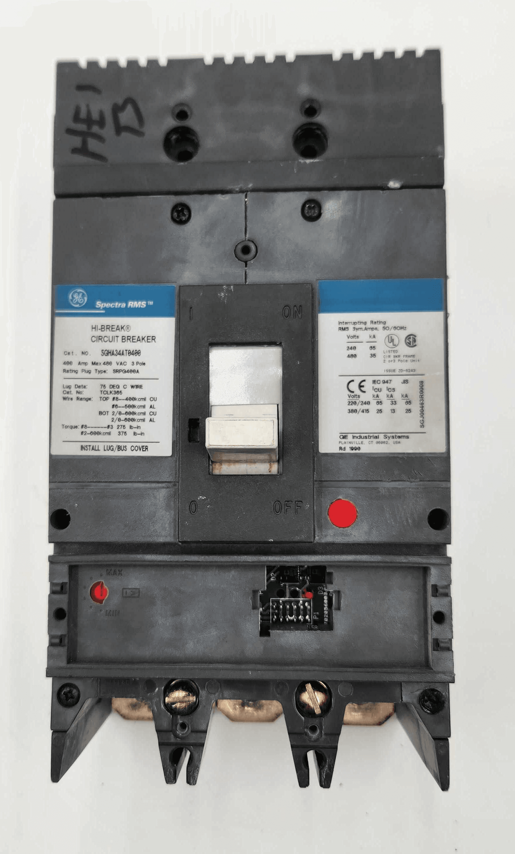 GE SGHA34AT0400 Circuit Breaker — image 1 of 7