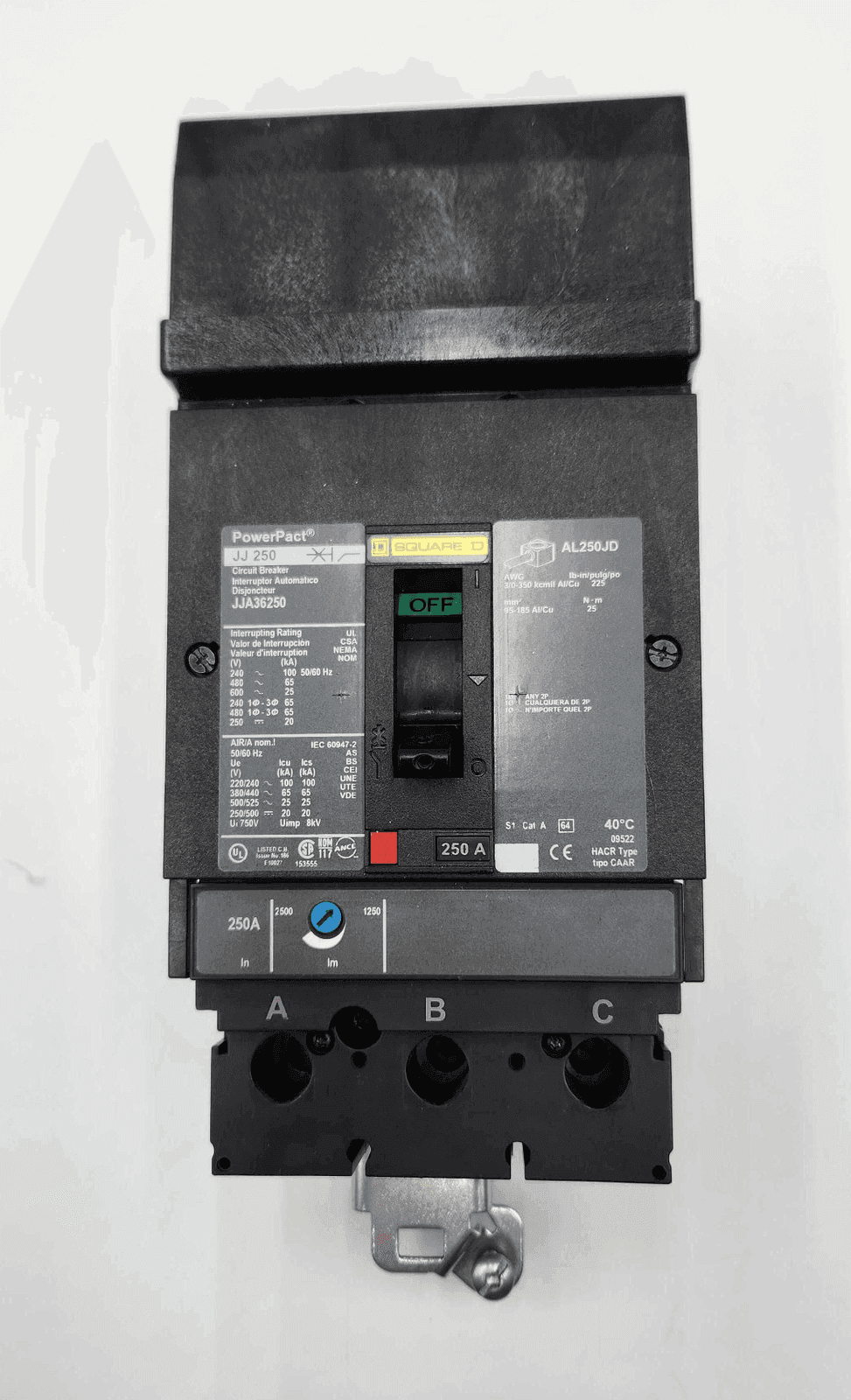 Square D JJA36250 Circuit Breaker 250A 600V 3P
