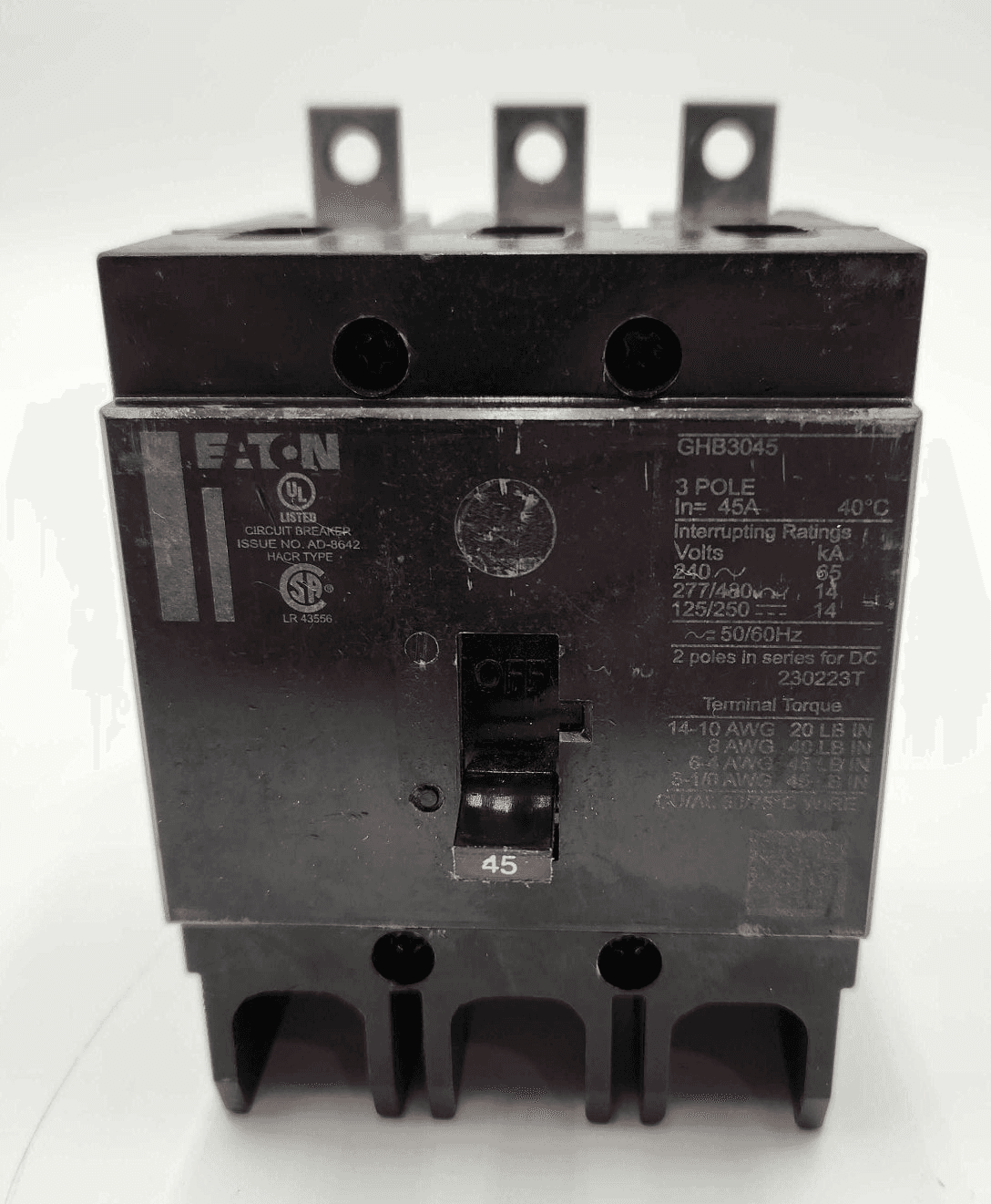 Eaton GHB3045 Circuit Breaker — image 1 of 7