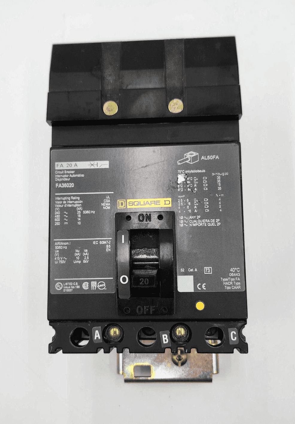 Square D FA36020 Circuit Breaker — image 1 of 7
