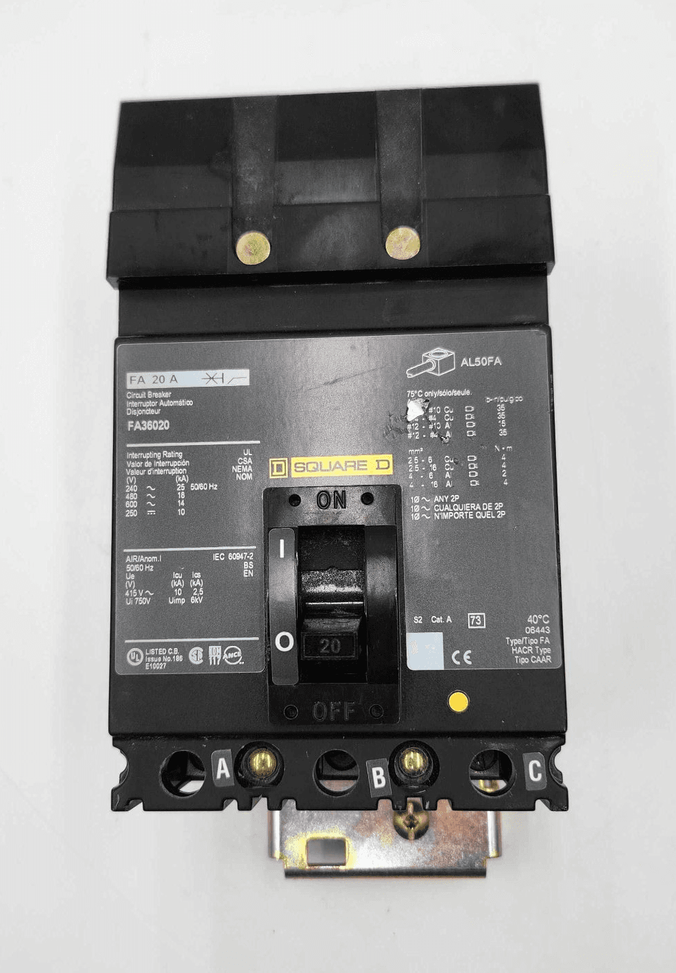 Square D FA36020 Circuit Breaker — image 1 of 7
