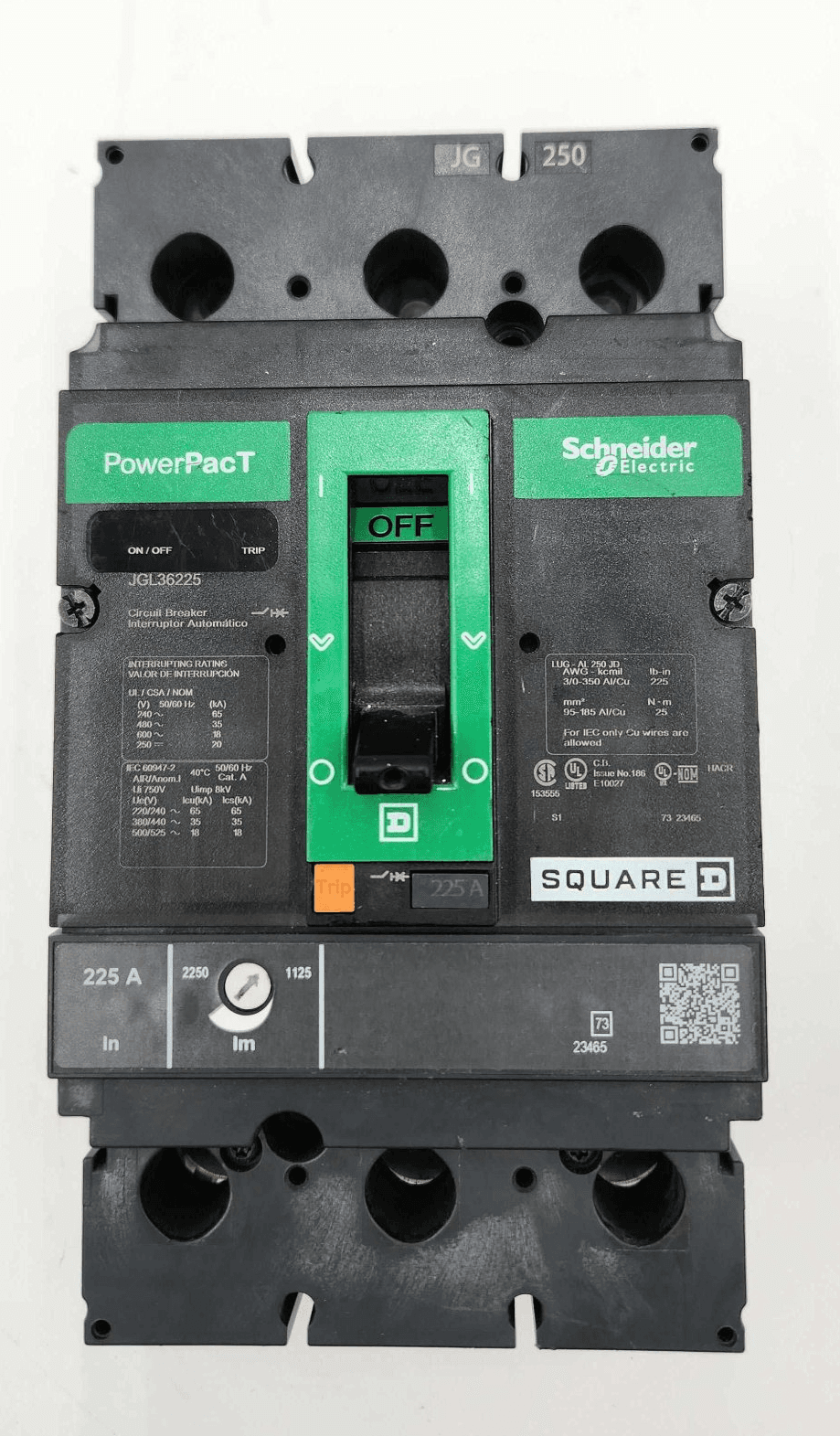 Square D JGL36225 Circuit Breaker — image 1 of 7