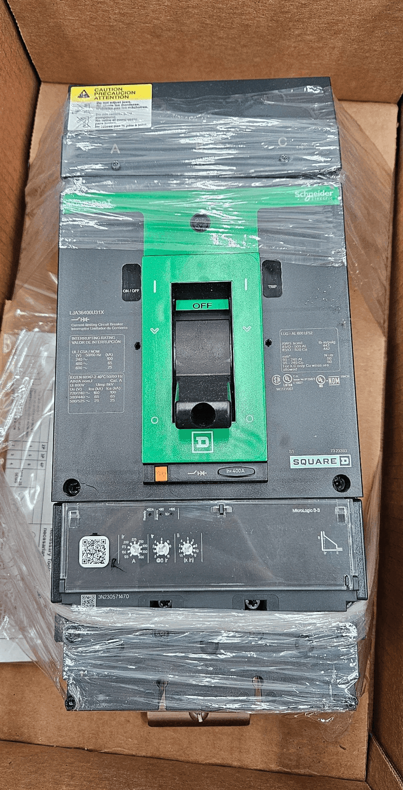 Square D LJA36400U31X Circuit Breaker — image 1 of 9