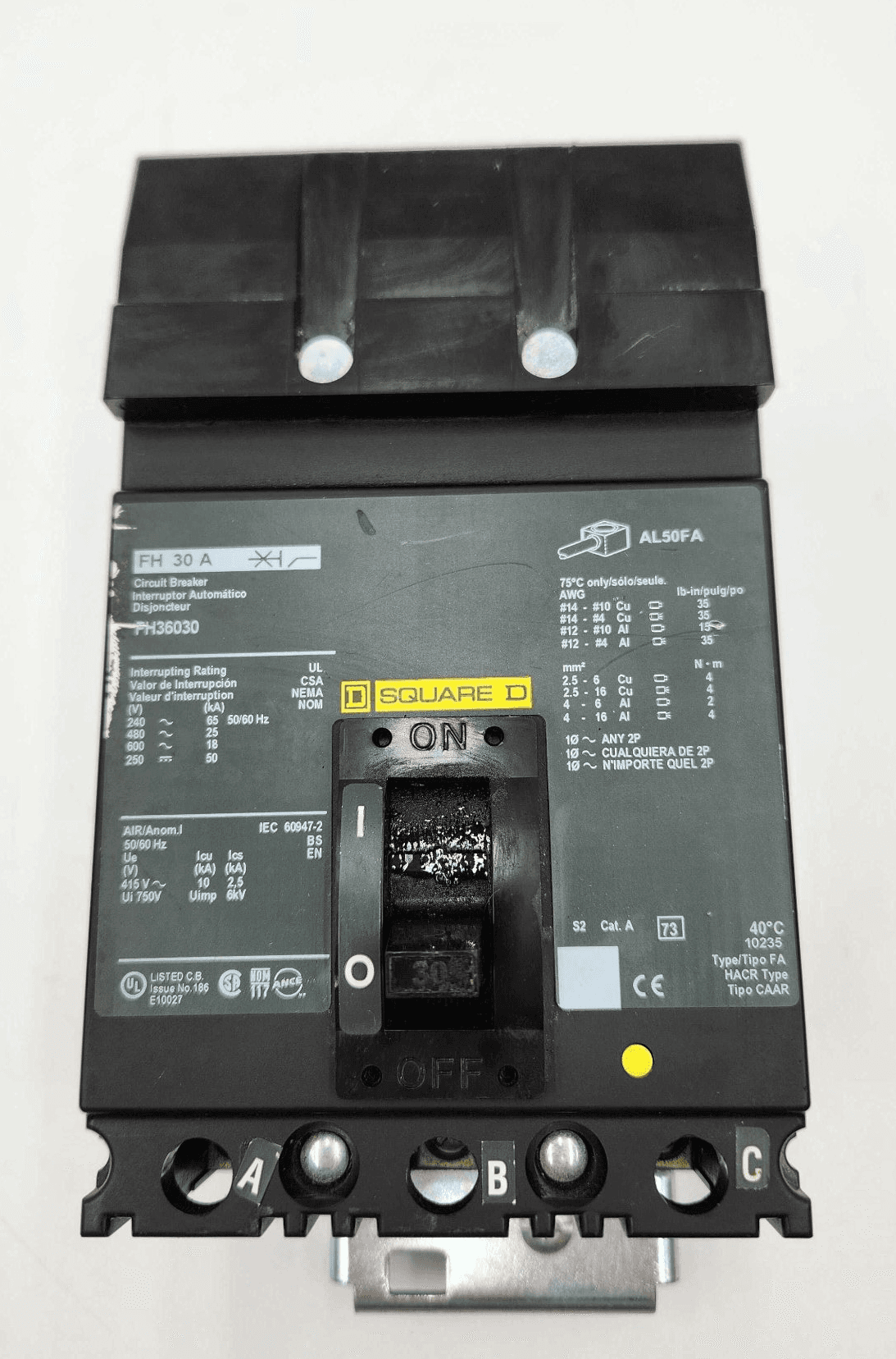 Square D FH36030 Circuit Breaker — image 1 of 7