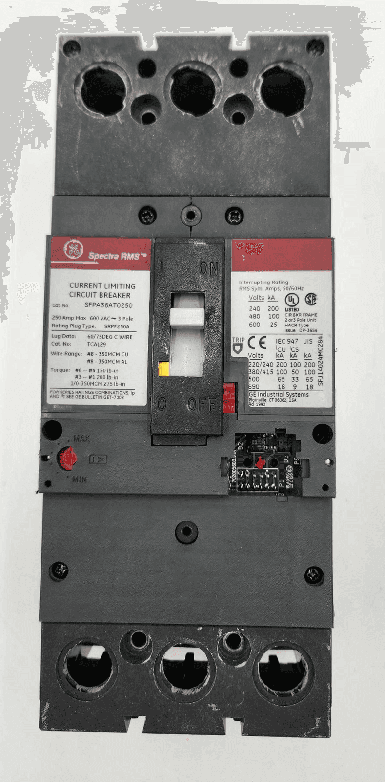 GE SFPA36AT250 Circuit Breaker 250A 600V 3PH 3 Pole