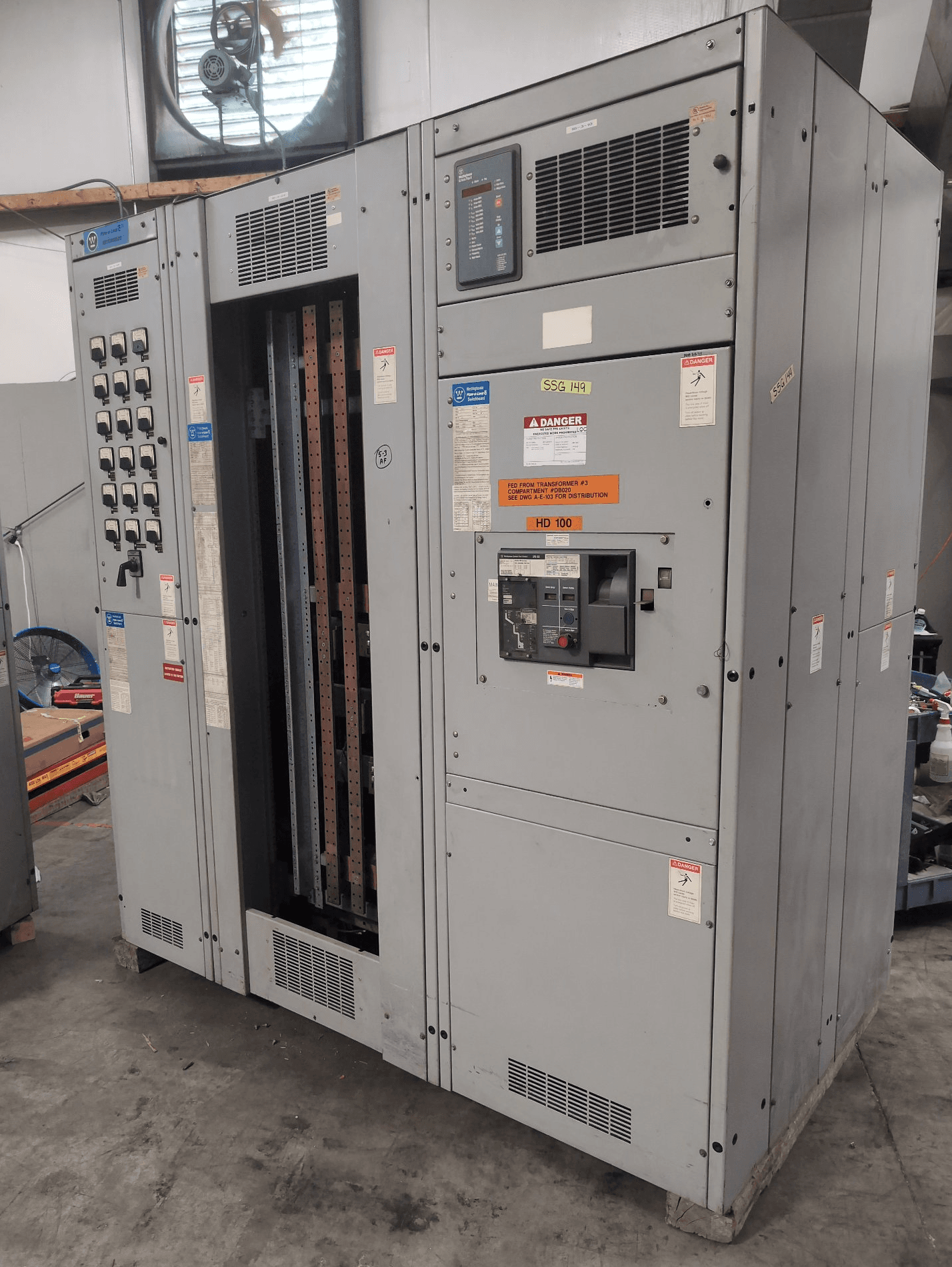 Westinghouse POW-R-LINE C Switchboard 2000A 480V 3PH 4W NEMA 1