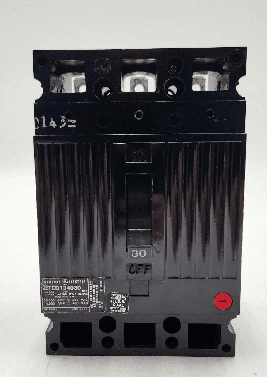 GE TED134030 Circuit Breaker 30A 480V 3P