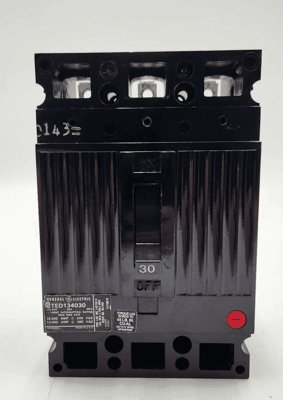 GE TED134030 Circuit Breaker 30A 480V 3P
