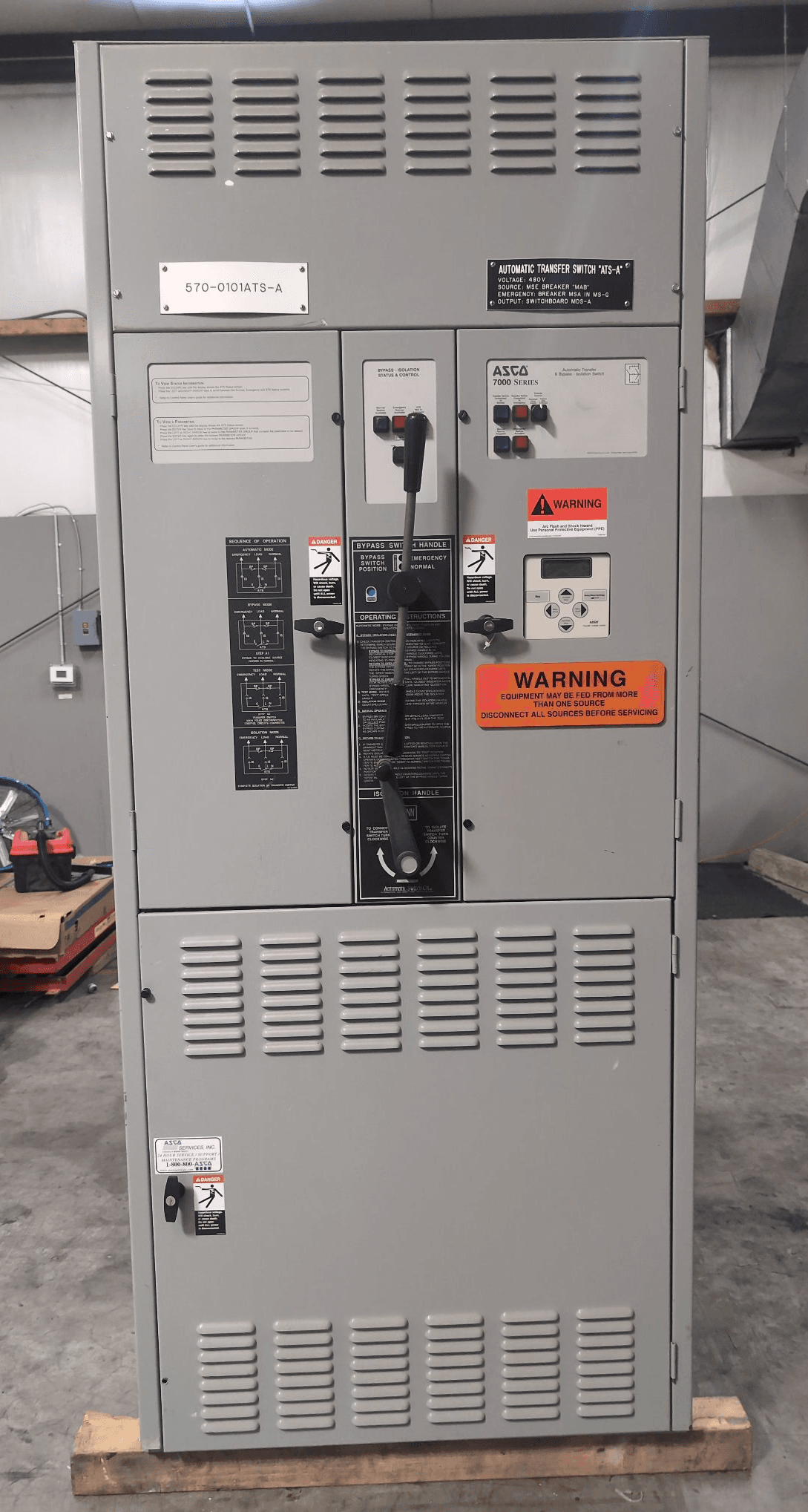ASCO G7ATB31200N5XC Automatic Transfer Switch 1200A 480V