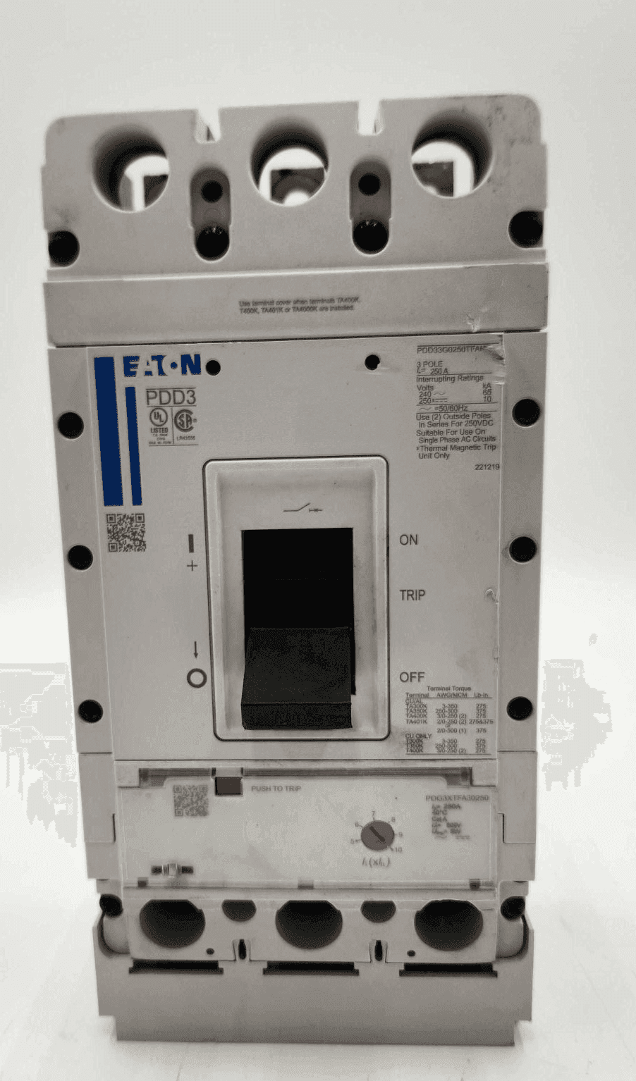 Eaton PDD33G0250TFAN Circuit Breaker — image 1 of 7