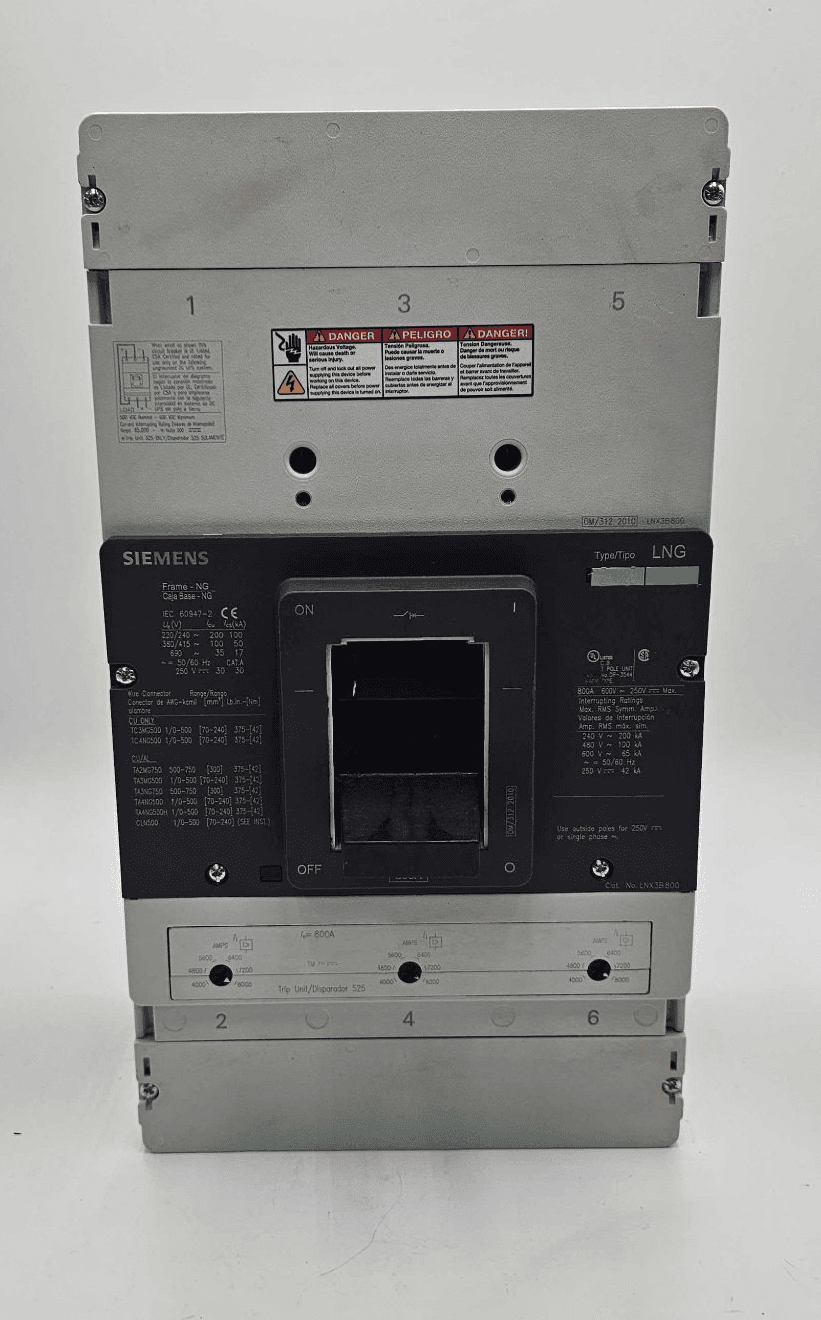 Siemens LNX3B800 800 Amp 3 Pole Circuit Breaker 600 Volts Type LNG – image 1