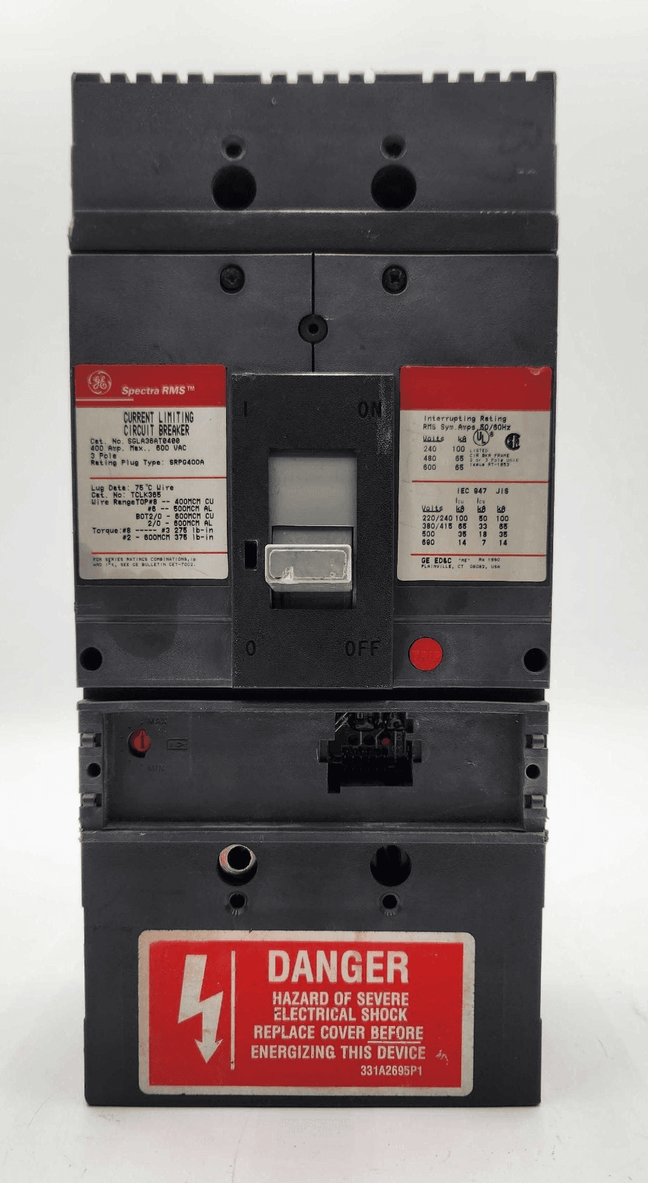 GE SGLA36AT0400 Circuit Breaker 400A 600V 3P SGLA