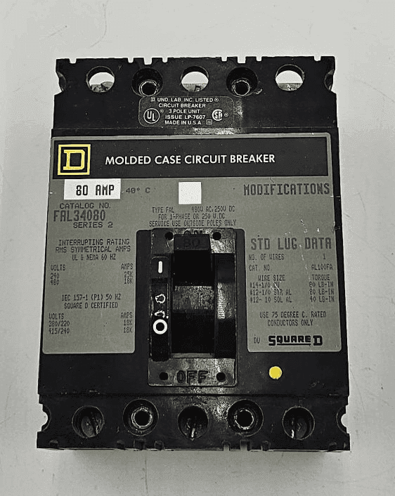 Square D FAL34080 Circuit Breaker 80A 480V 3P