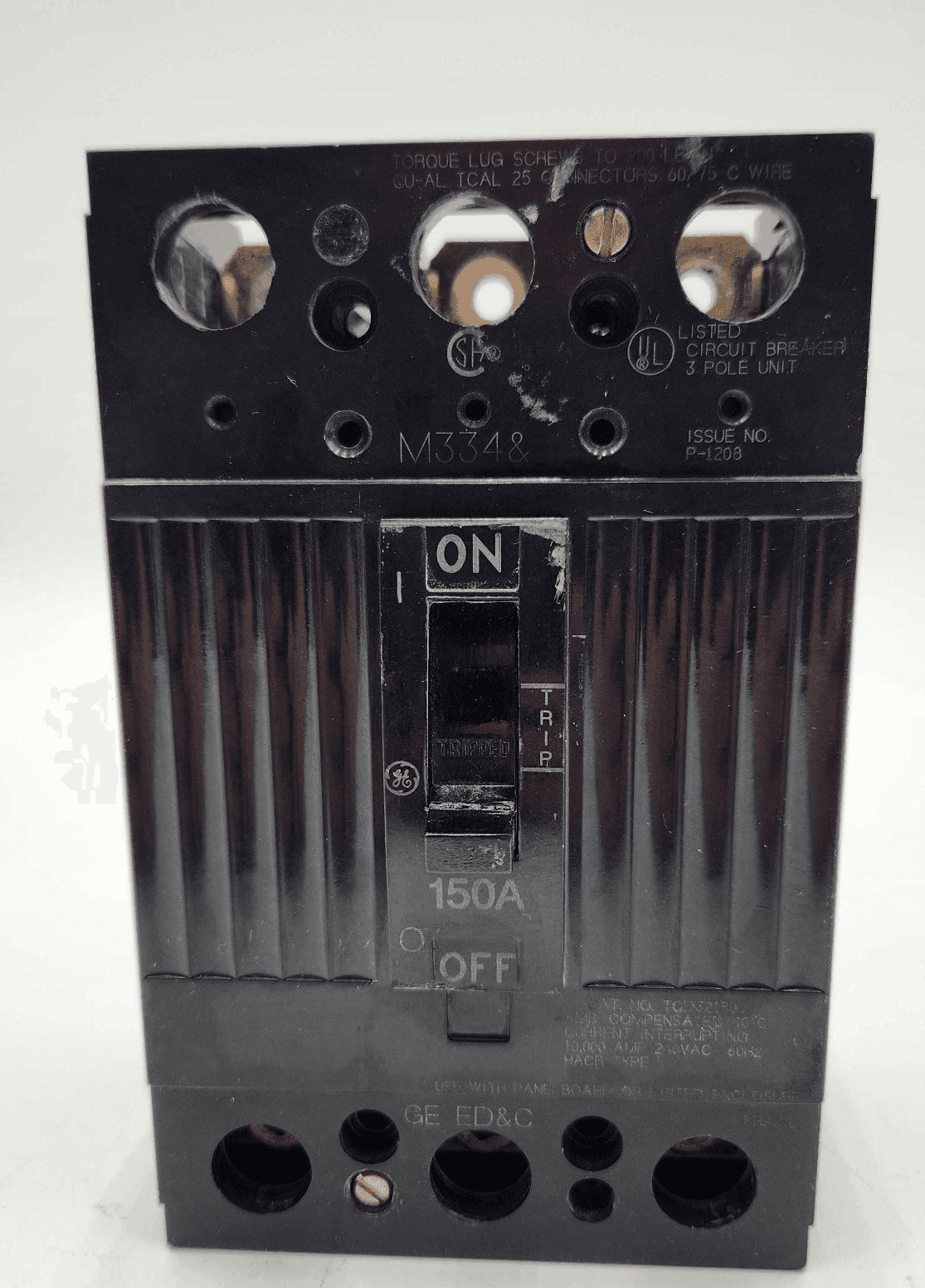 GE TQD32150 Circuit Breaker 150A 240V 3 Pole