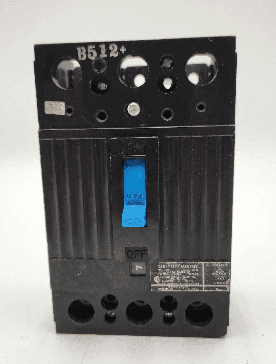 GE THQD32150 Circuit Breaker 150A 240V 3P THQD