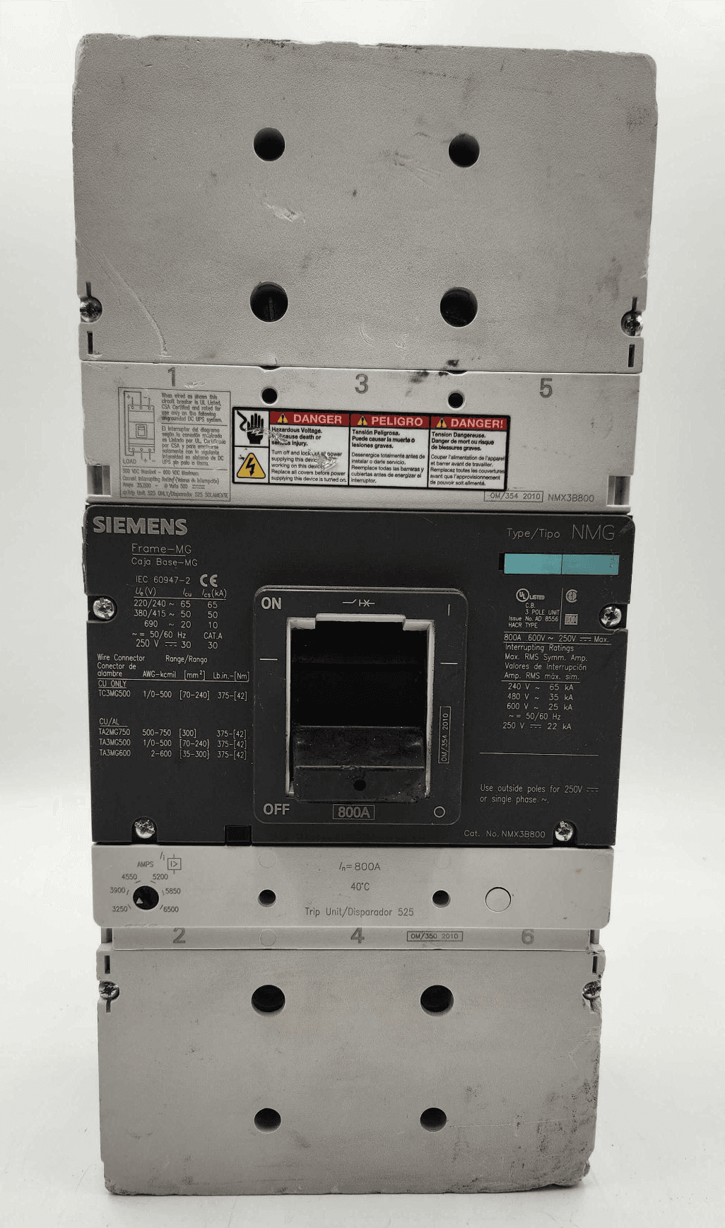 Siemens NMX3B800 Circuit Breaker 800A 600V 3P NMX – image 1