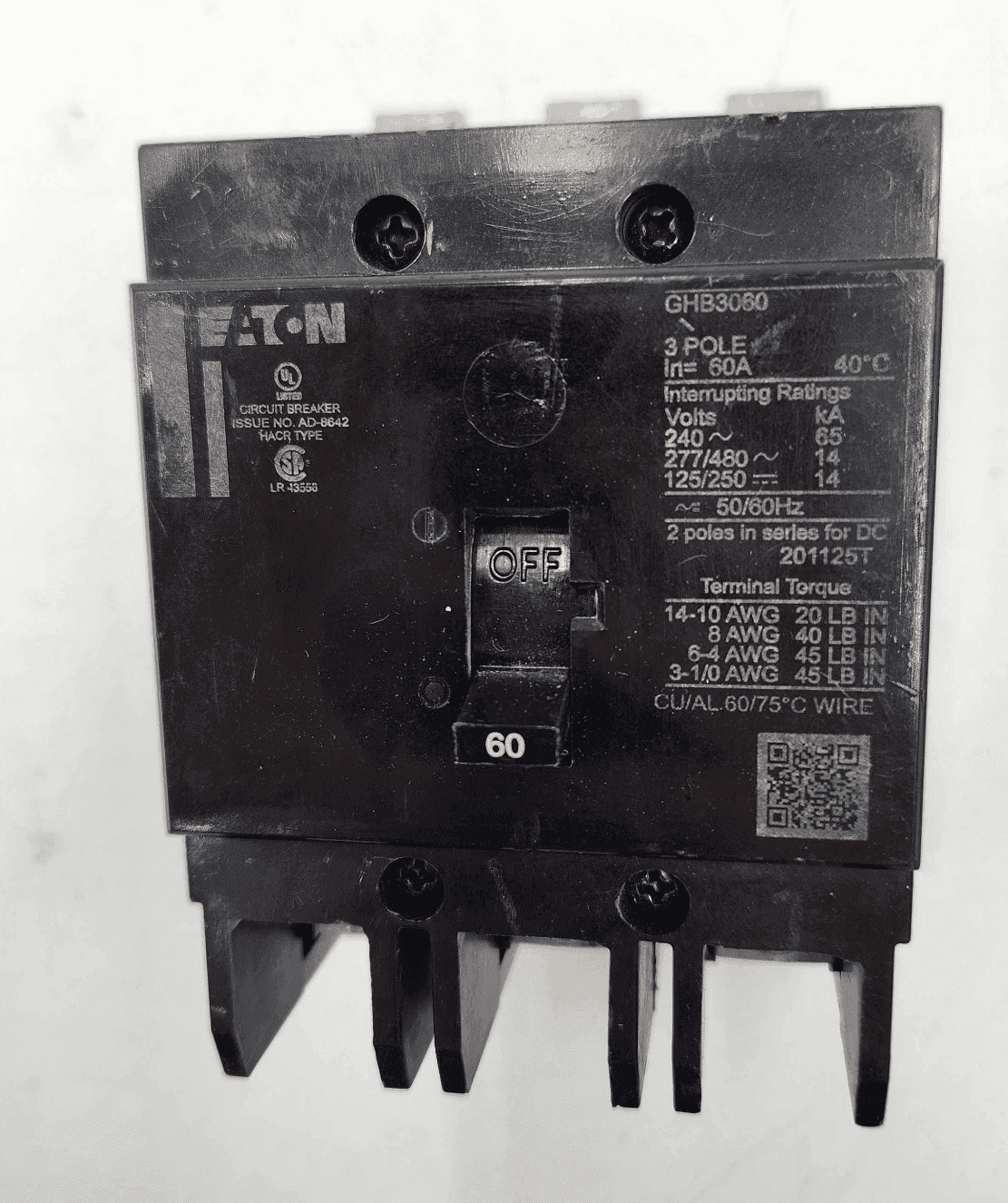Eaton GHB3060 Circuit Breaker — image 1 of 7