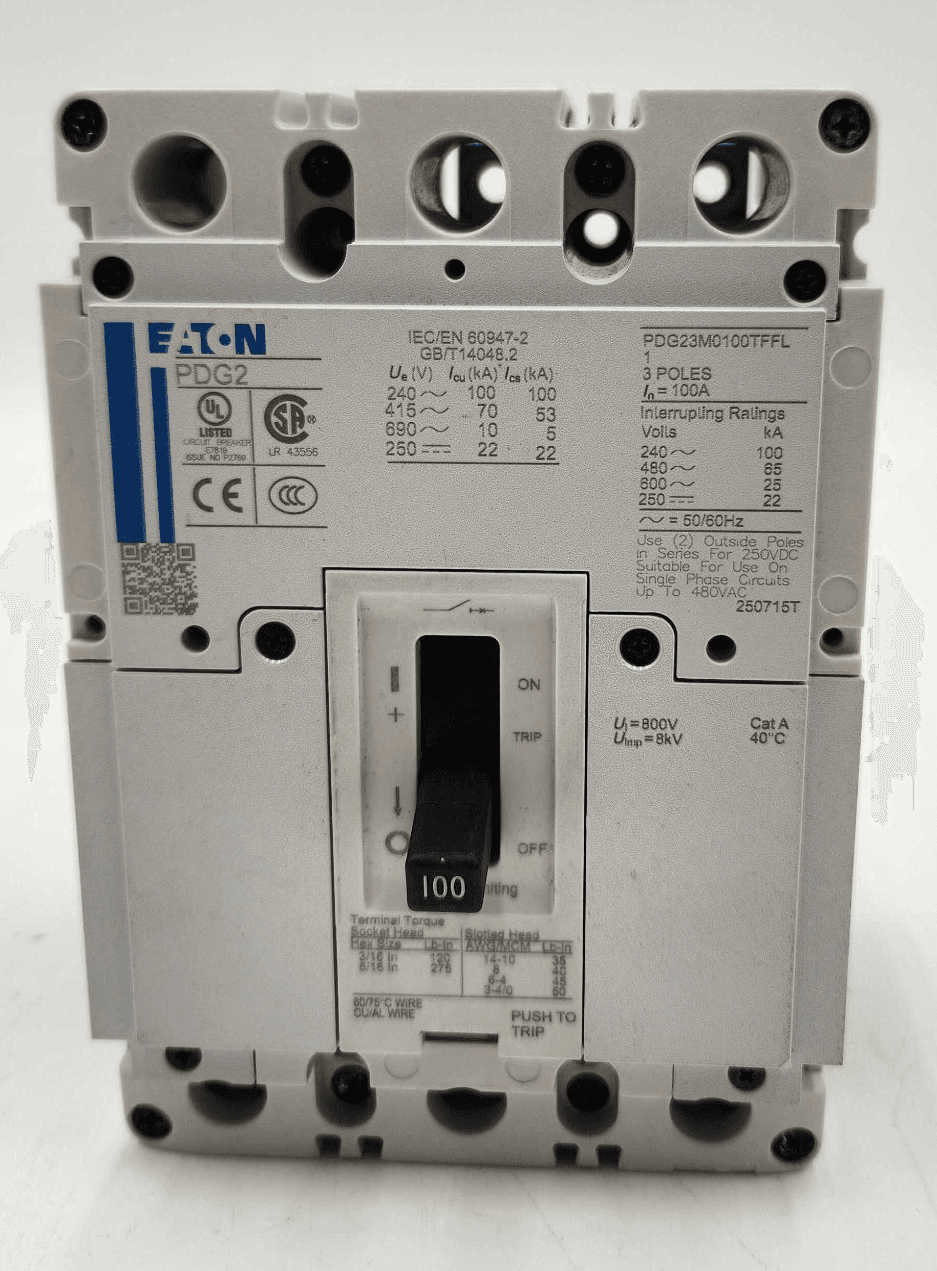 Eaton PDG23M0100TFFL Circuit Breaker 100A 600V 3P