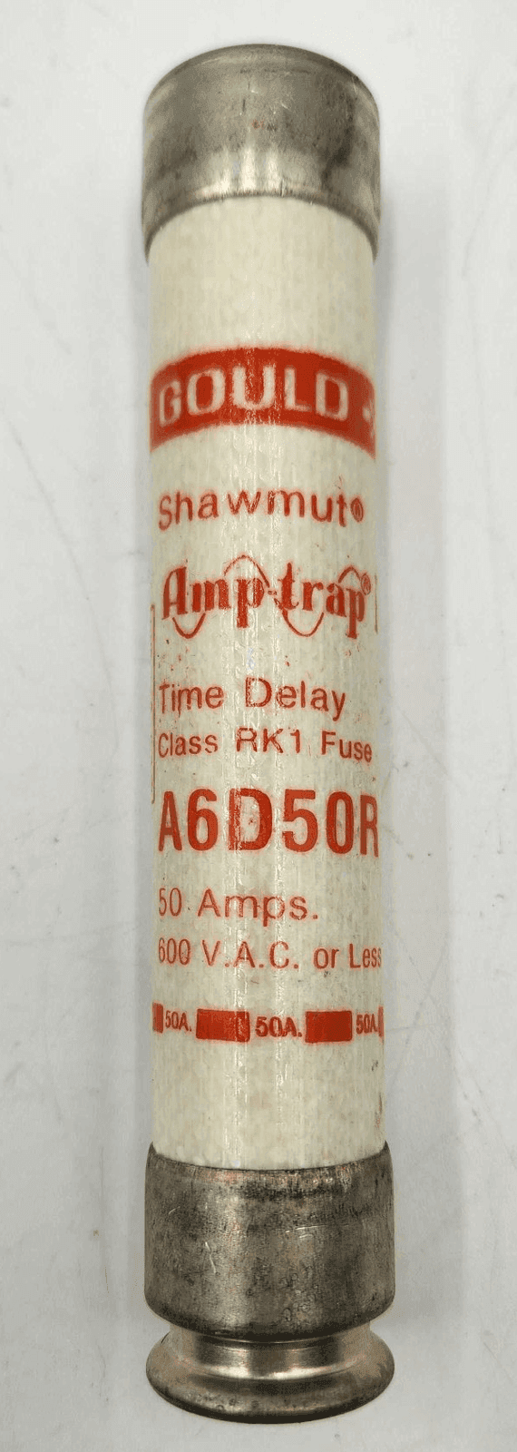 Gould Shawmut A6D50R Fuse 50A 600V Class RK1 Time-Delay