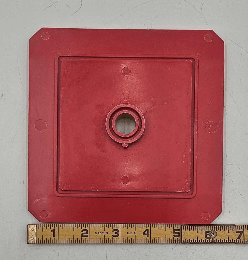 SQUARE D RED BUS BAR GLASS POLYESTER SUPPORT INSULATOR SQUARE 6.25 X 6.25
