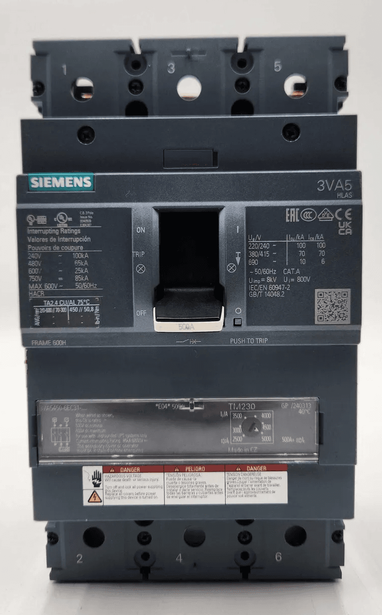 Siemens 3VA5450-6EC31-0AA0 Circuit Breaker — image 1 of 8