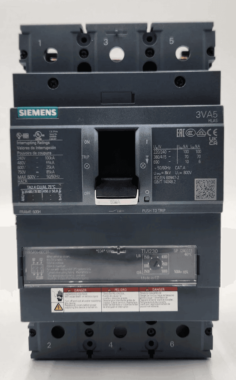 Siemens 3VA5450-6EC31-0AA0 Circuit Breaker — image 1 of 8